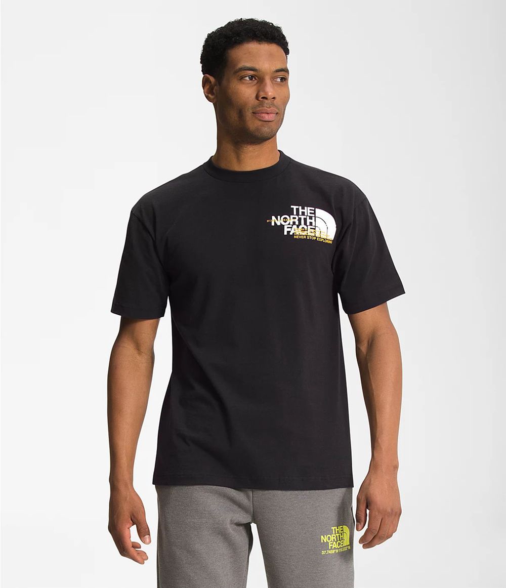 The North Face Coordinates Kurzer Ärmel T-Shirts Herren - Schwarz CH-926QNKP